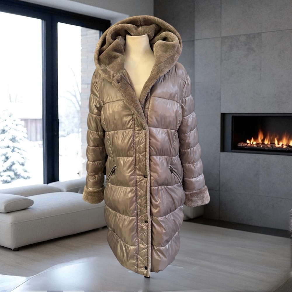 TAHARI Puffer Hooded Coat Size XL